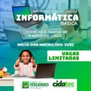 Abertas as inscrições para o curso de Informática Básica do CIDATEC
