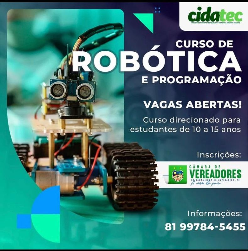 Curso de Robótica e Programação abre inscrições no CIDATEC